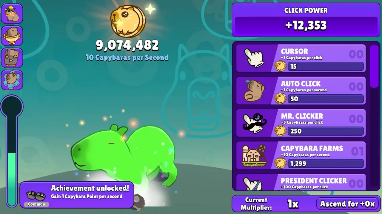 Capybara Clicker 2 Upgrades