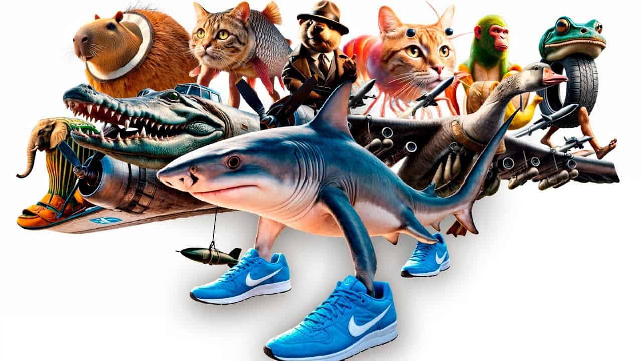 Italian Brainrot Characters Collage